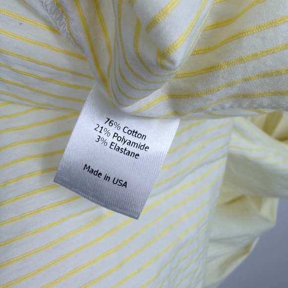 La Ligne Yellow Smocked Puff Sleeve Midi Dress – Size M - Picture 7 of 8
